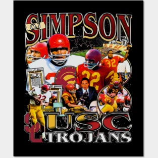 OJ Simpson College Vintage Bootleg By_Libarscal_ Posters and Art